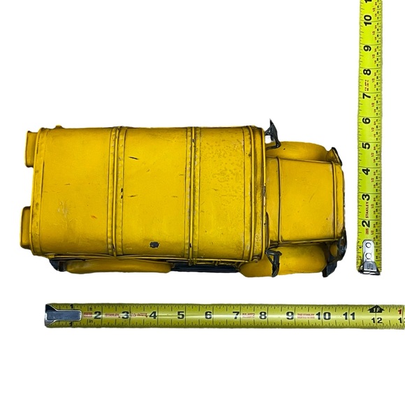School Bus Vintage-Style DecorativeYellow Metal/Model Worn/Finish - Picture 11 of 12